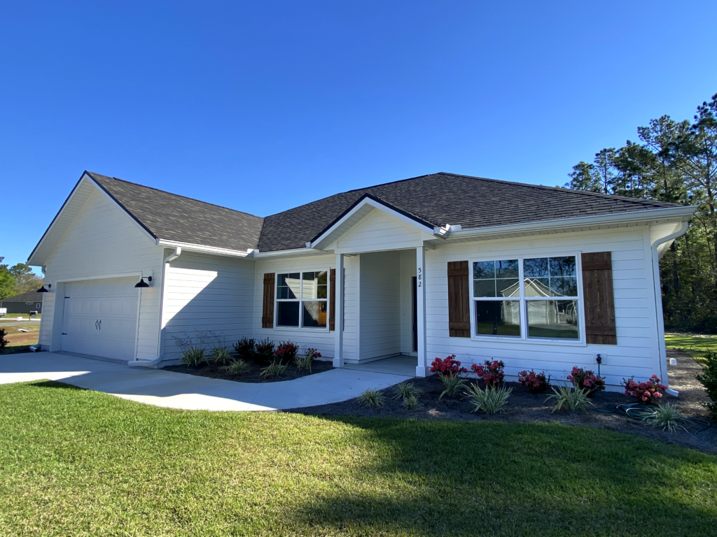 Gutters, downspouts and underground drains for home in St. Marys, Georgia 31558 by Top 904 Gutters.