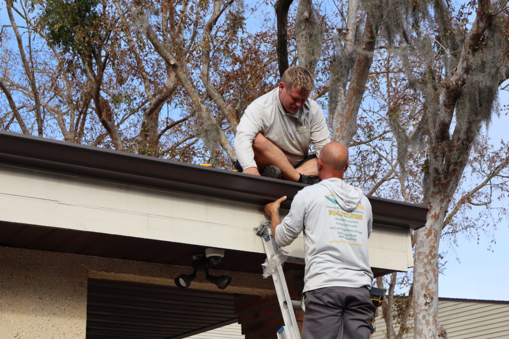 Commercial gutter installation services by top 904 gutters serving southeast georgia and northeast florida including Yulee, Florida.